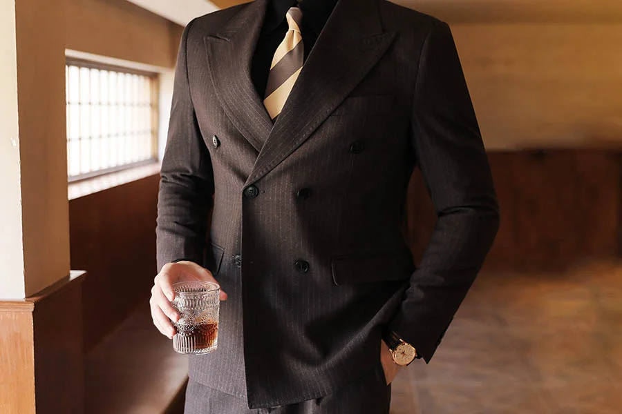 High Quality Double Breasted Business Wedding Formal Suit